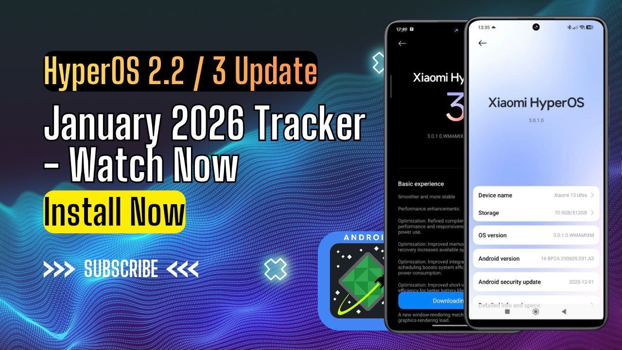 HyperOS 2.2 / 3 January 2026 Update Tracker - Xiaomi Devices