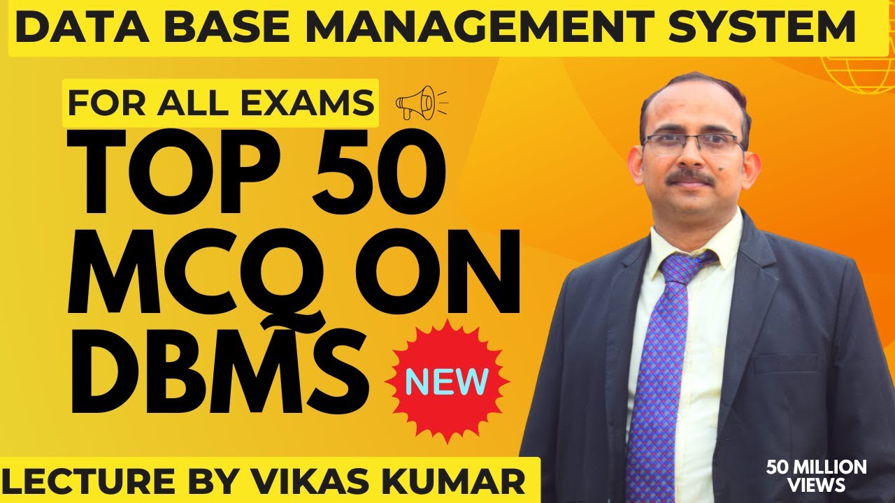Most Imp Top 50 MCQ on DBMS Part -1| MCQ on Data Base Management System |All competitive Exam