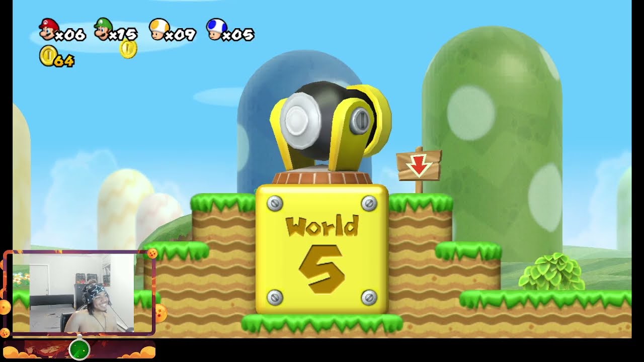 Super Mario Bros Wii 4 Players (Vod) @Tyme717 @nlrenji  &  AfroDaG00NER