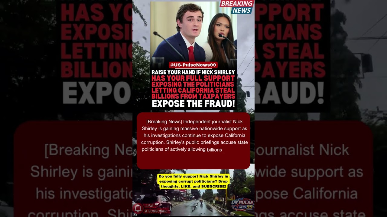 Nick Shirley Gains Massive Support For Exposing California Fraud! #Shorts #USNews #USPolitics