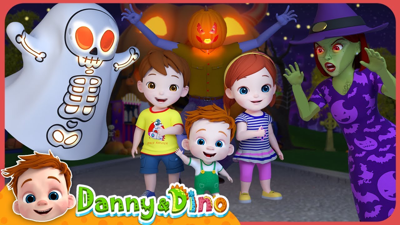🎃👻 HALLOWEEN CARNIVAL SONG | Nursery Rhymes for kids | It's Halloween night | Danny & Dino 🕸🦇