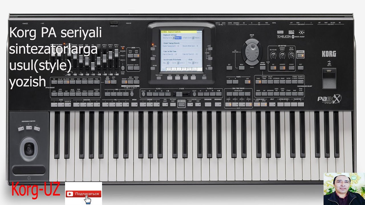 Korg PA seriyali sintezatorlarga usul(style)yozish(korg pa3x misolida)