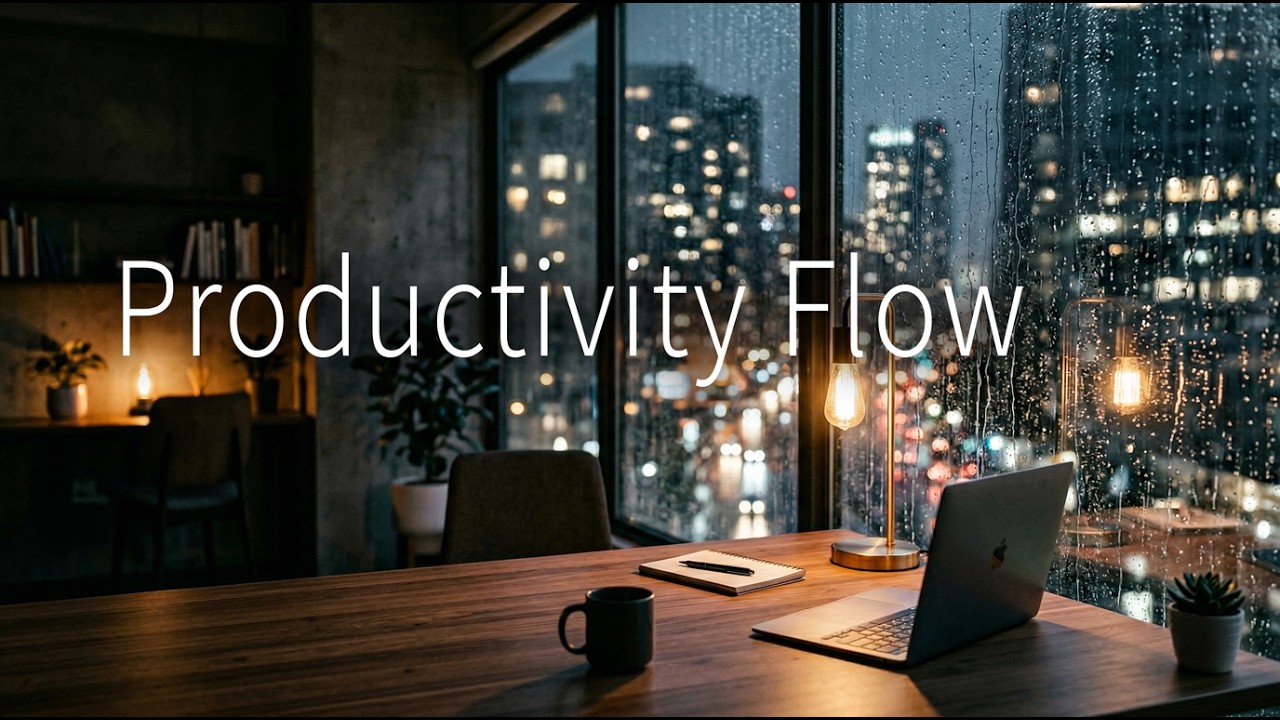 City Rain at Night | Productivity Ambiance for Work & Study