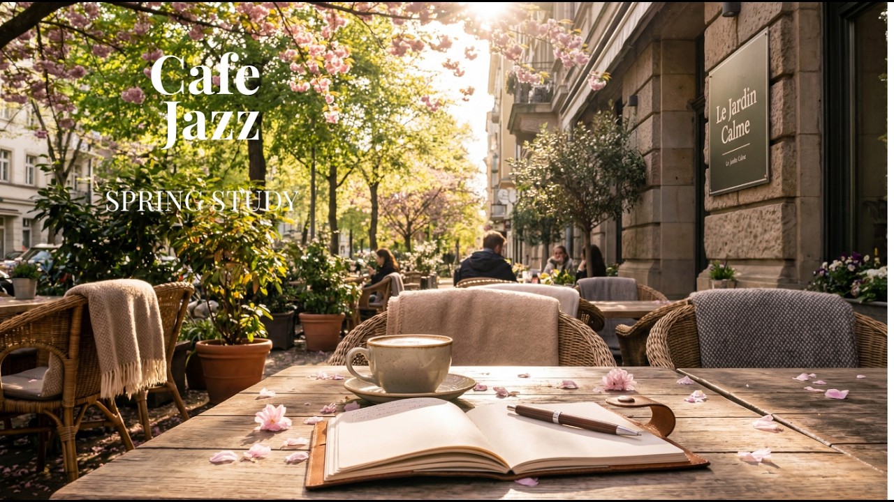 Cafe Jazz ☕ Spring Study Music | Relaxing Coffee Shop Jazz for Study, Work & Focus (2 Hours)