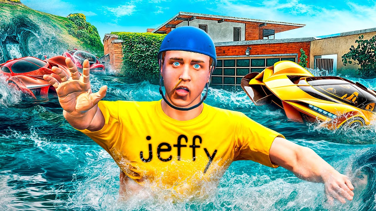 Collecting CARS In A TSUNAMI In GTA 5!