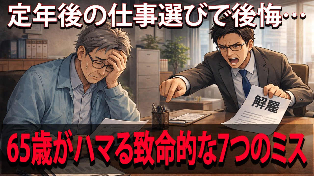 定年後の仕事選びで人生が崩れる…65歳が知らずに踏み込む致命的な7つの失敗【シニア向け朗読雑学】