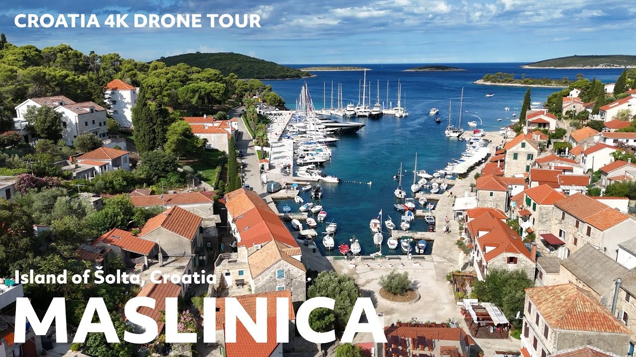 Croatia 4K Drone Tour – Maslinica, Šolta Island | Marina, Beaches, Islands & Sunset