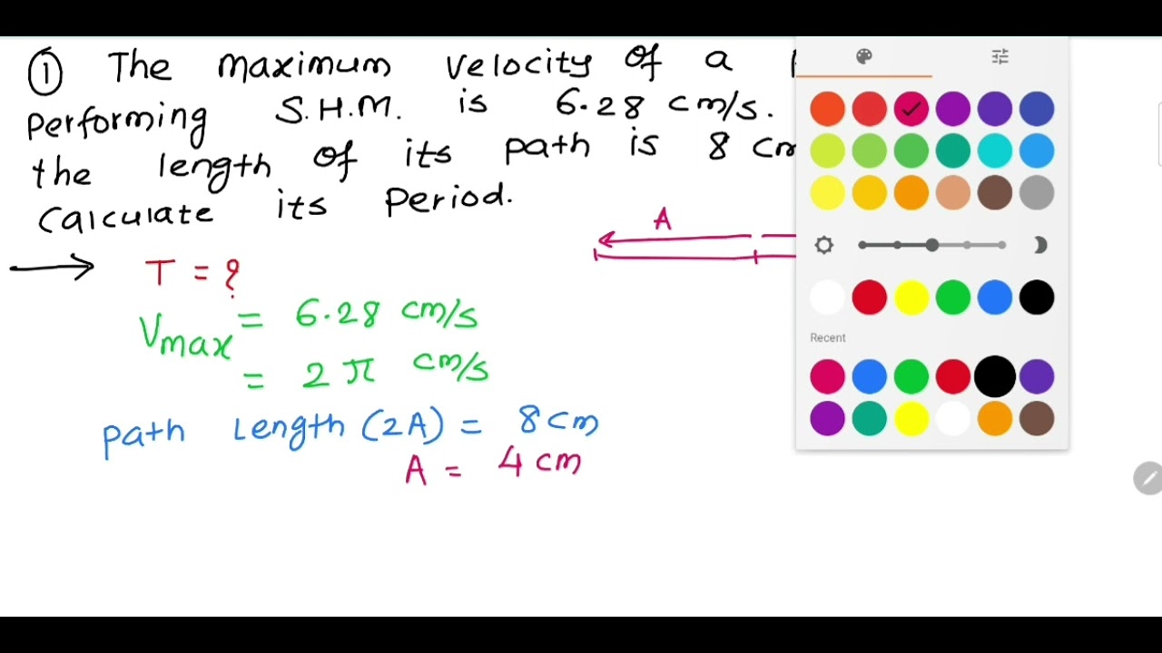 Oscillations formulas