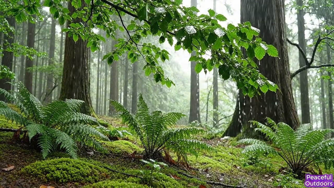 Gentle Forest Rain at Dawn 🌧️ 3 Hours Nature Sounds for Sleep, Focus & Relaxation