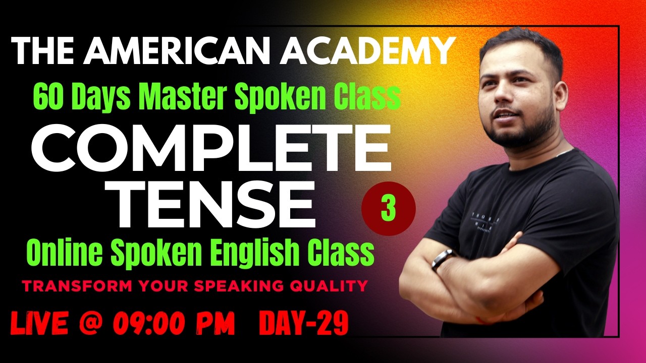 Tense एकदम Easy | Online English Class | Present Continuous Tense |Present Participle | Day - 29