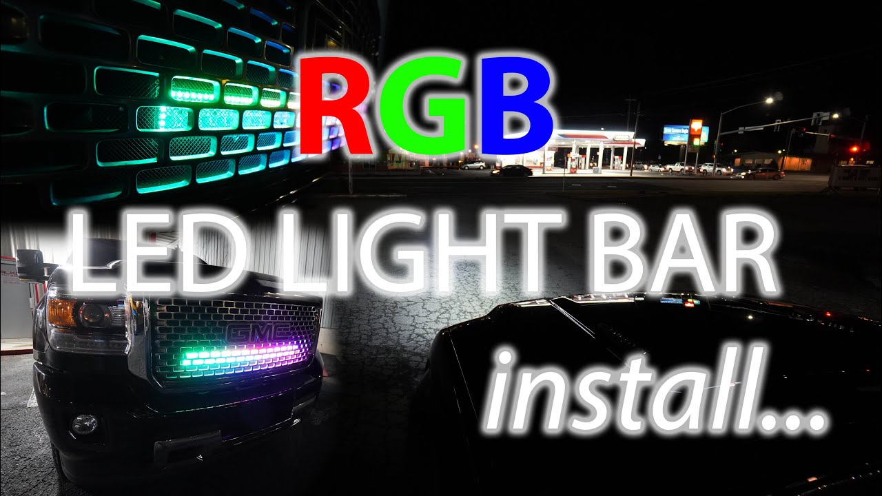 How to: RGB Halo led light bar install - 2016 GMC Denali Duramax - Spokane Alko tint shop truck