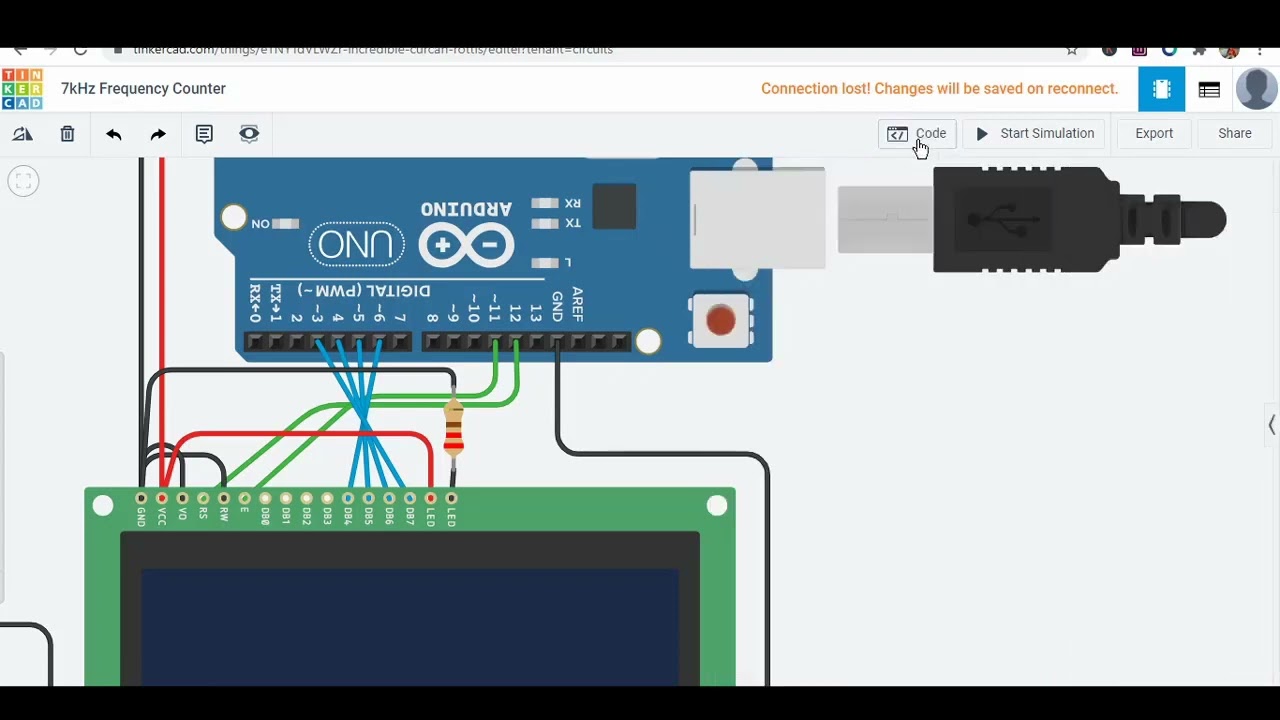 How to make Simple Arduino Frequency Counter #Tinkercad #AeroArduino