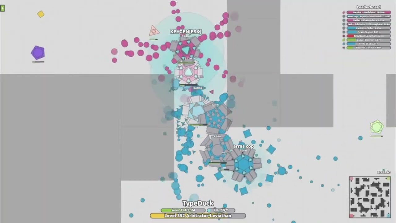 New Dreadnoughts Highlights: 50M score with the Arbitrator-Leviathan (Arras.io)