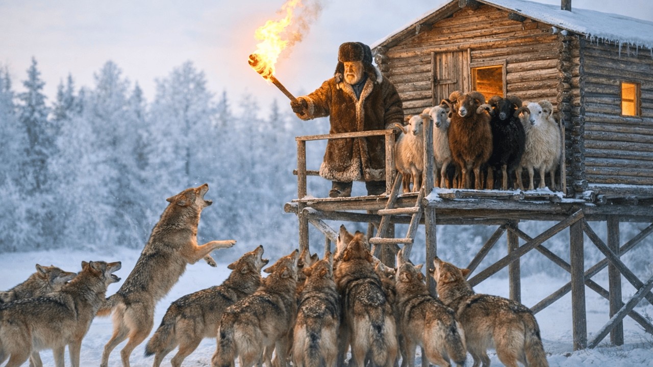 90-Year-Old Man vs 1000 Wolves to Save His Snow Sheep at −71°C | Yakutia Survival