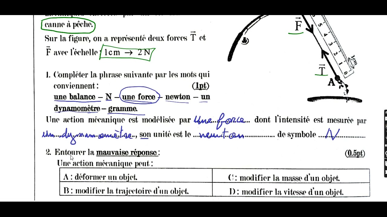 تصحيح الامتحان الجهوي الموحد للسنة الثالثة إعدادي.  Correction de l'examen régional 3APIC