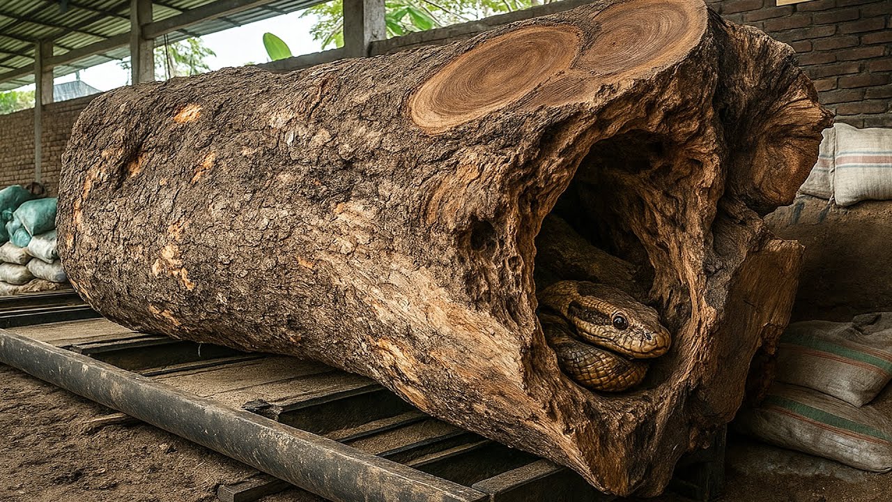 Extreme Sawmilling ‼ Cutting the Largest Trembesi Wood Logs in Action