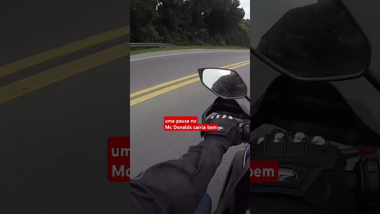 VIAGEM DE MOTO PAUSA PRA COMER #VIAGEMMOTO #MOTOCICLISTA #COMIDA #MCDONALDS #SHORTS