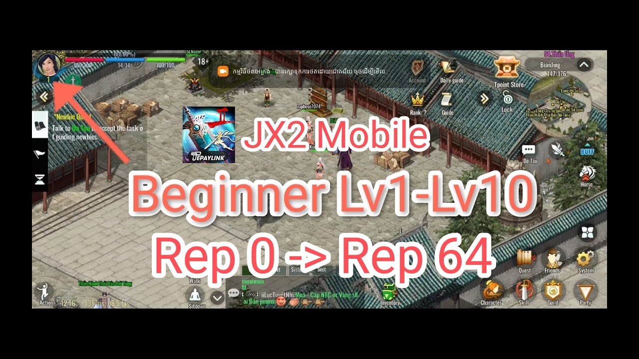 Jx Mobile របៀបធ្វើ Q lv1-lv10 How To Complete beginner Mission in Jx Mobile