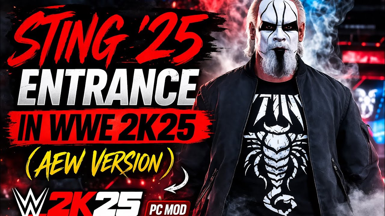 WWE 2K25 - Sting '25 AEW Entrance | PC Mods 4K