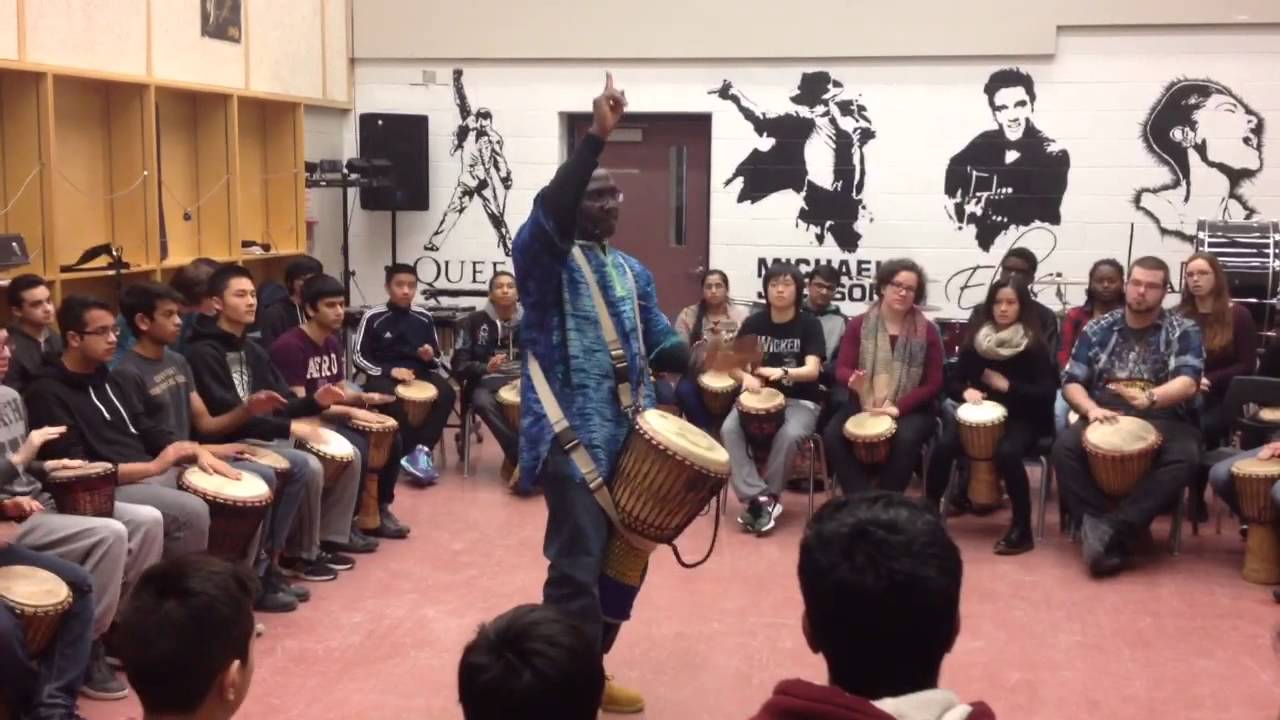 Baba Williams & RHSS students drum workshop 2015