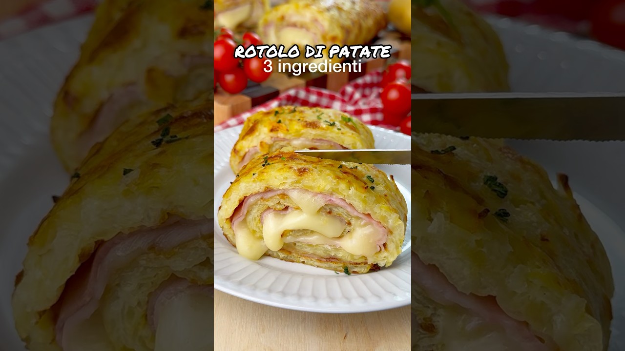 Rotolo di patate 🥔 light 3 ingredienti #ricette #lowcarb