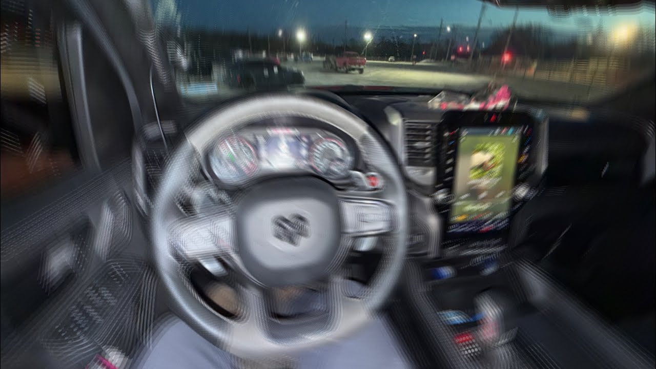 NIGHT POV IN A RAM TRX 