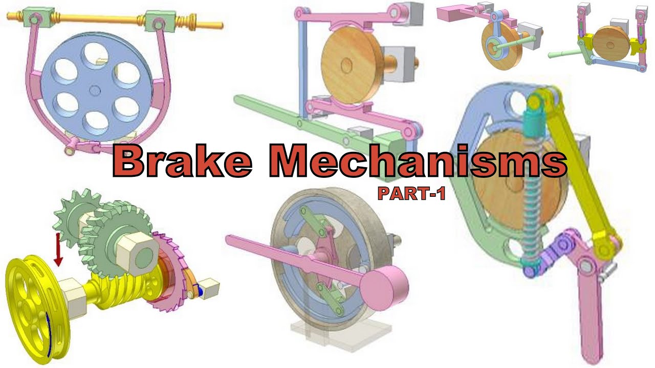 Various Types of Brake Mechanisms| PART 1| Mechanical engineering designs| Design Factory| Projects