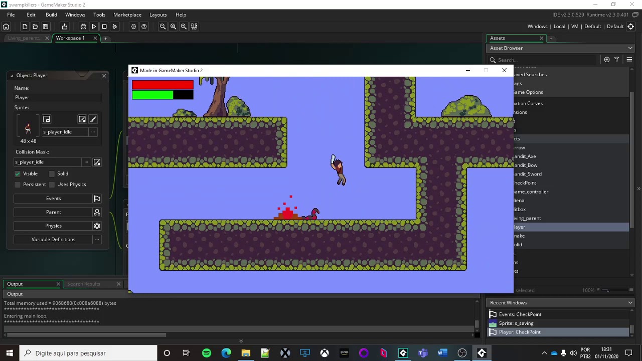 Tutorial Save Game (Checkpoint) Game Maker Studio 2