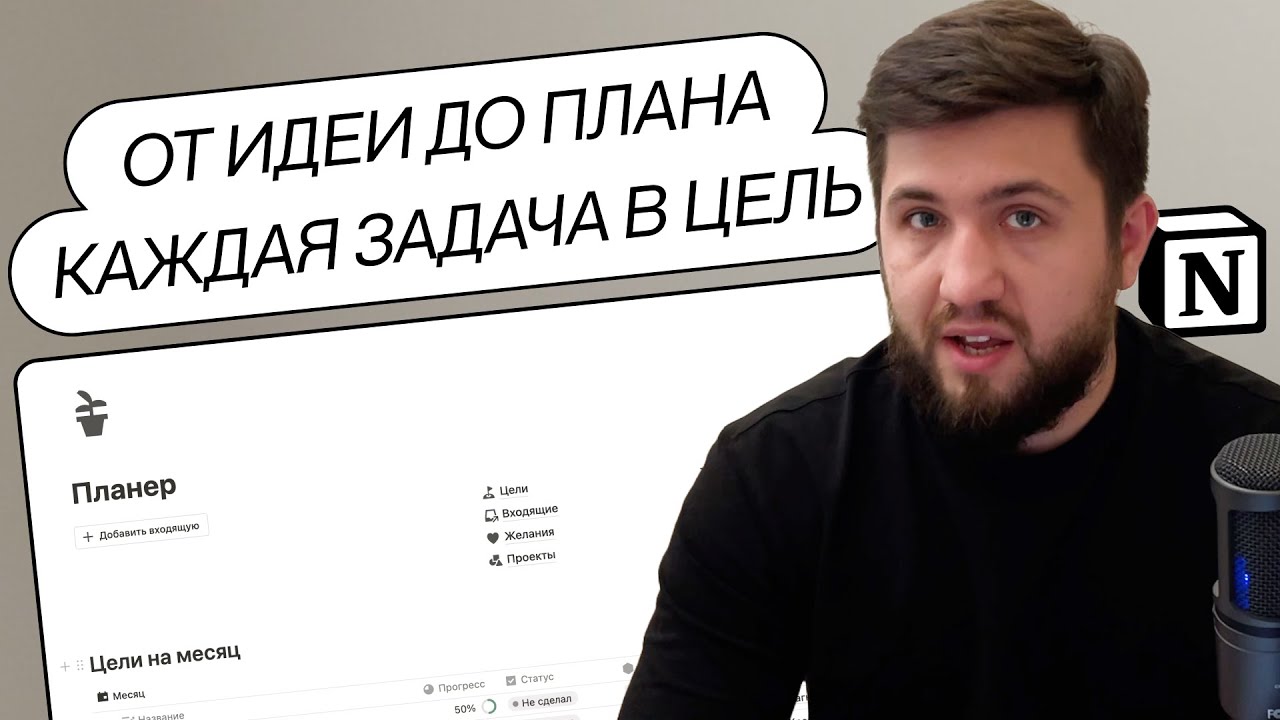 Как держать ВСЕ ЗАДАЧИ под контролем в Notion / Подробный обзор шаблона Планер #2