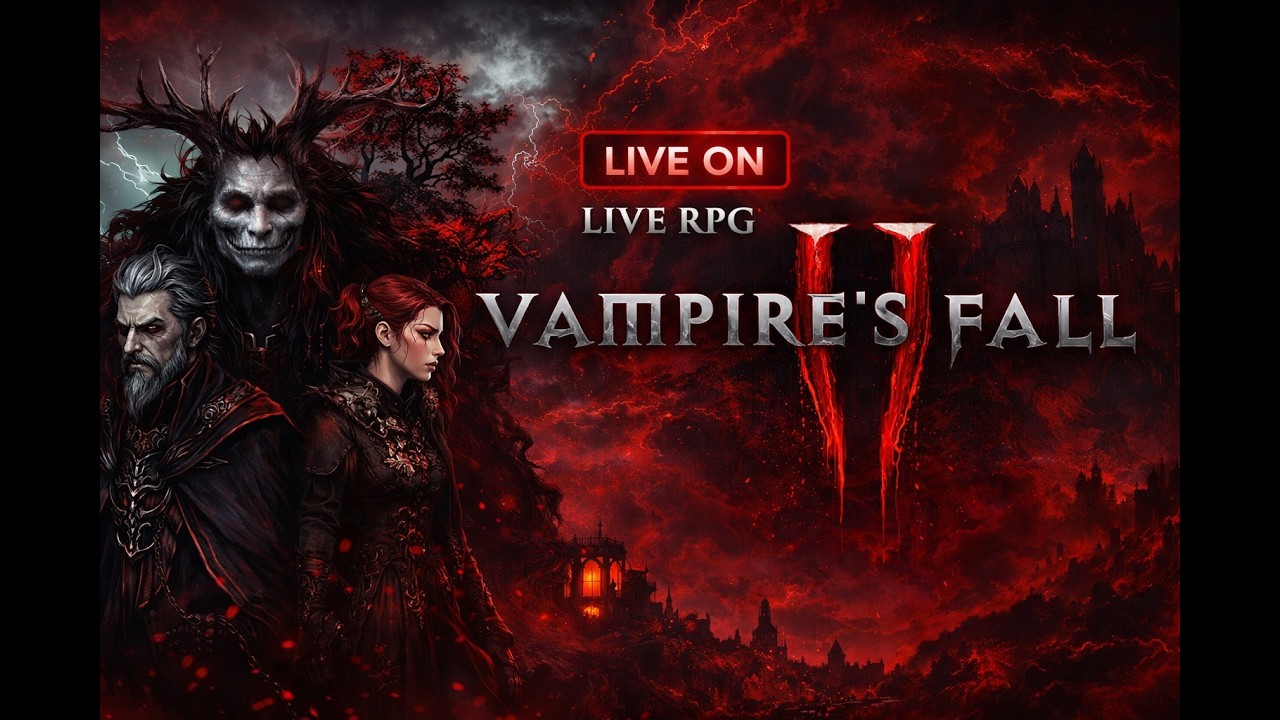 🧛 LIVE ON | Dominando Vampire's Fall RPG – A Noite dos Vampiros
