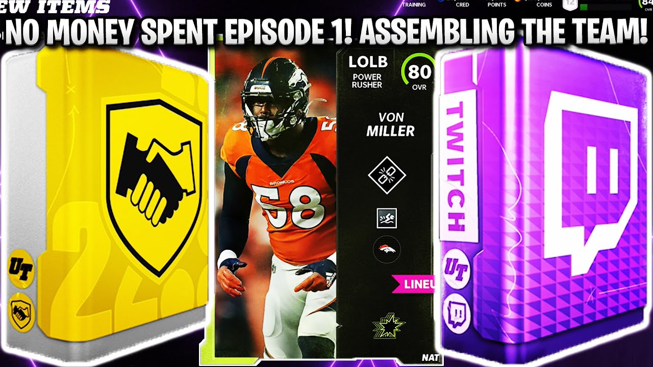 NO MONEY SPENT EPISODE 1! ASSEMBLING THE TEAM! | MADDEN 22 ULTIMATE TEAM