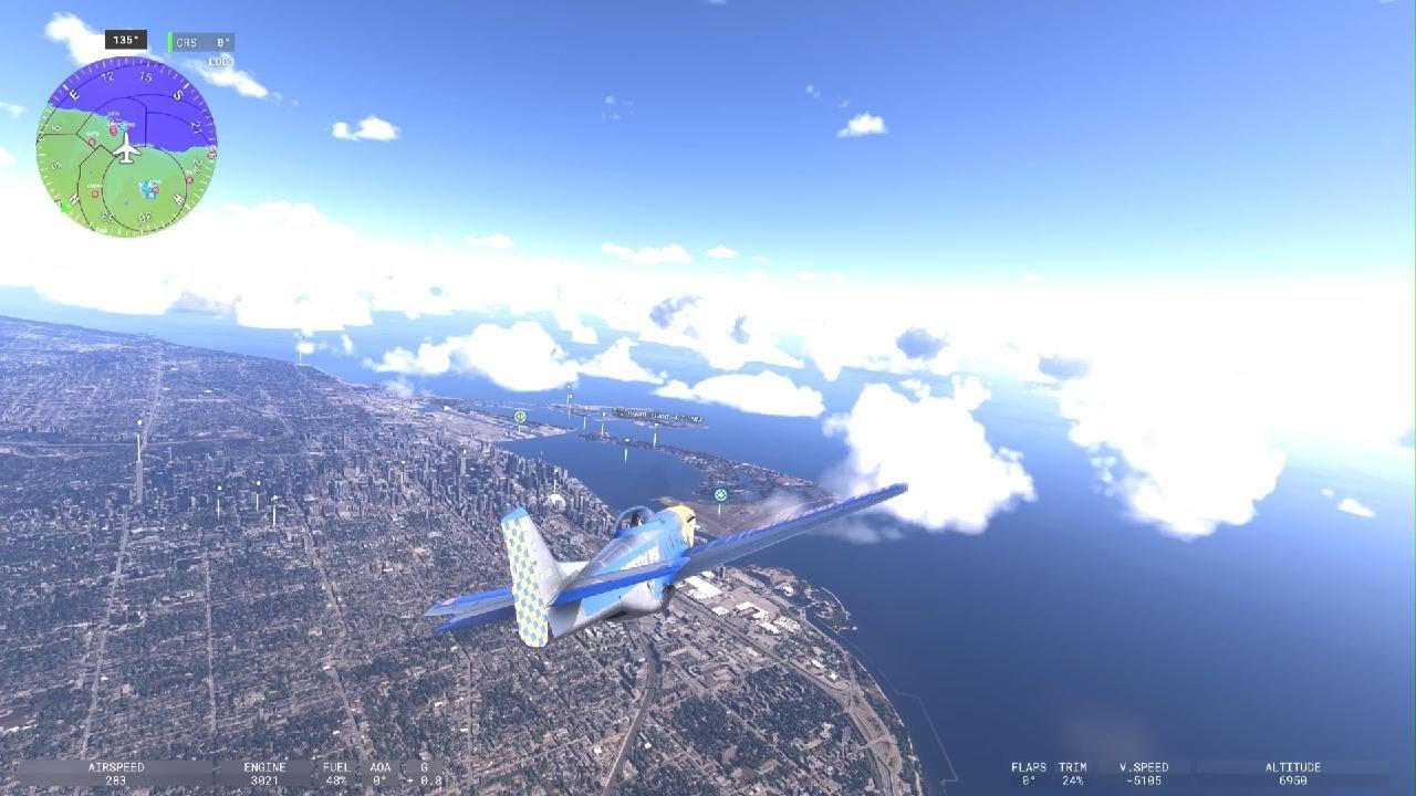 Microsoft Flight Simulator 2024 PS5 P51 Taking Off From YYZ