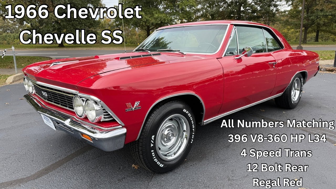1966 Chevrolet Chevelle SS 396 V8-360 HP L34, номера совпадают