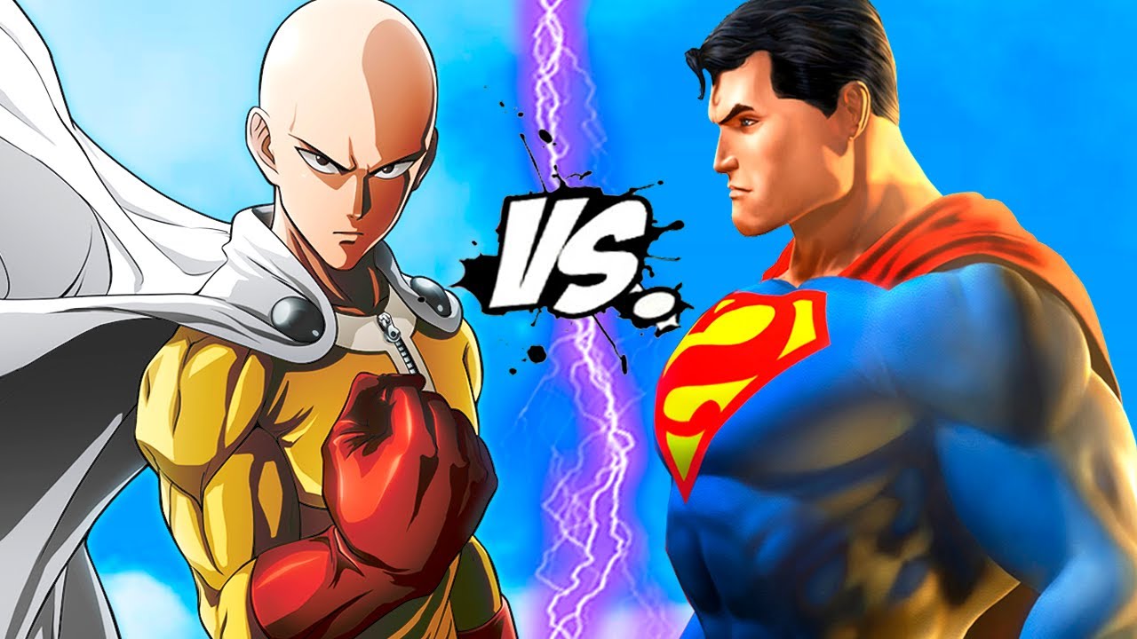 One Punch Man (Saitama) VS Superman -  (Wanpanman) versus Superman (DCUO) - GREAT BATTLE