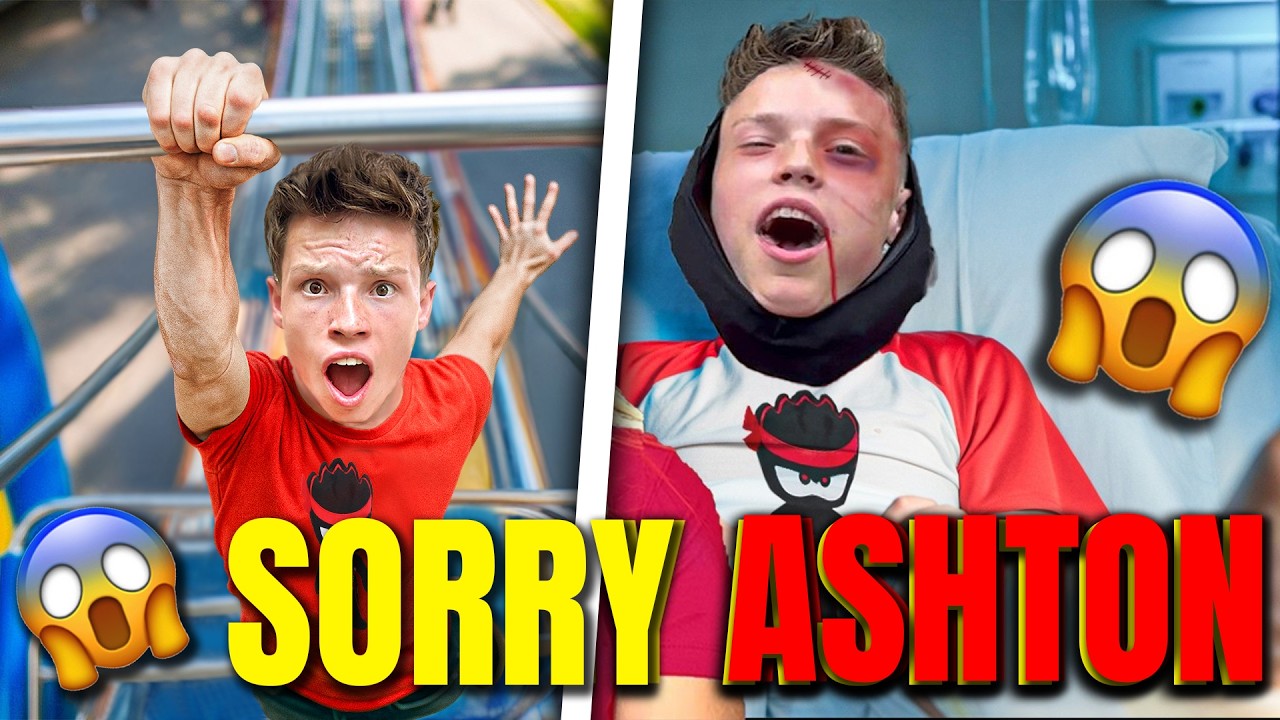 Ashton’s Roller Coaster Accident… CAUGHT ON CAMERA 😱💔
