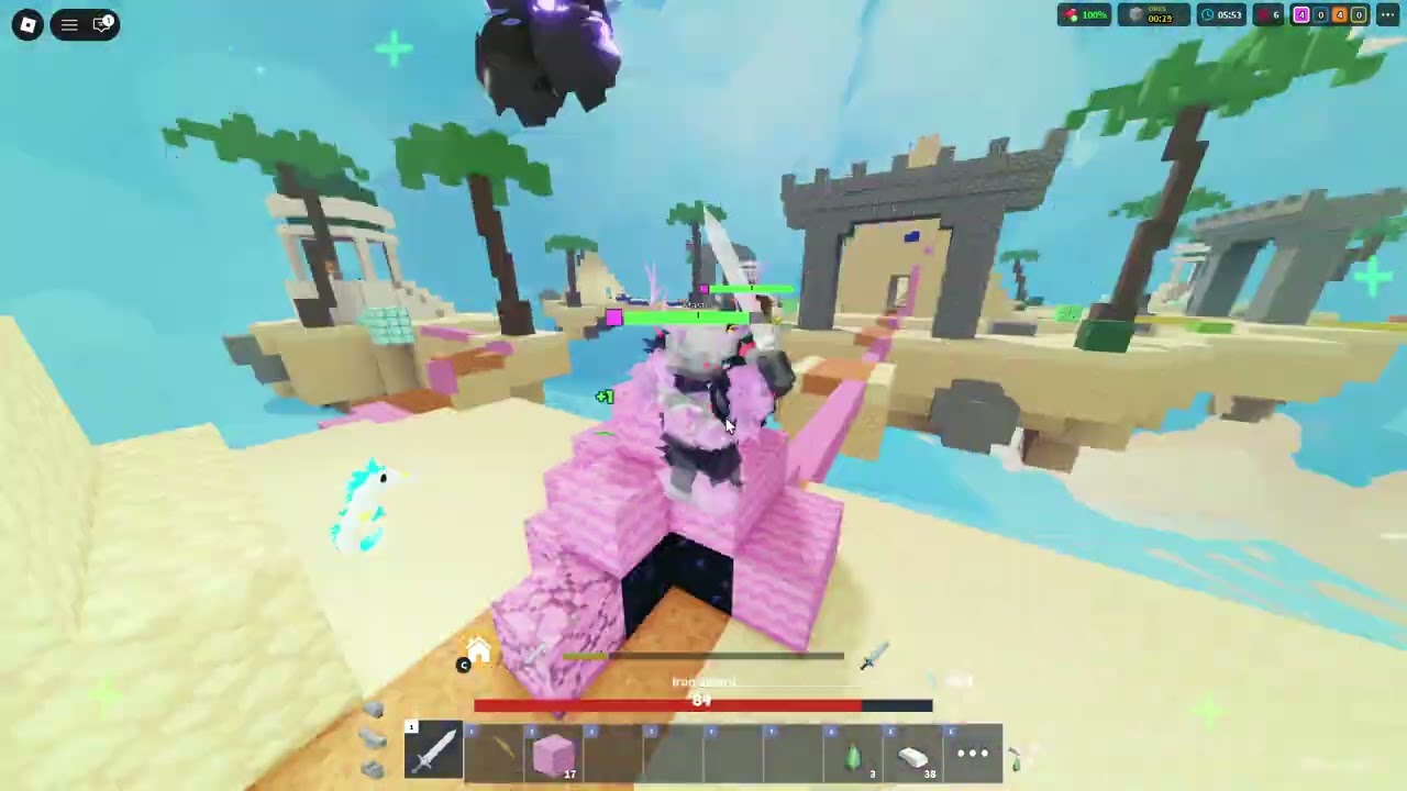 Barbarian + Sheila combo! (Roblox Bedwars Kit Fusion)