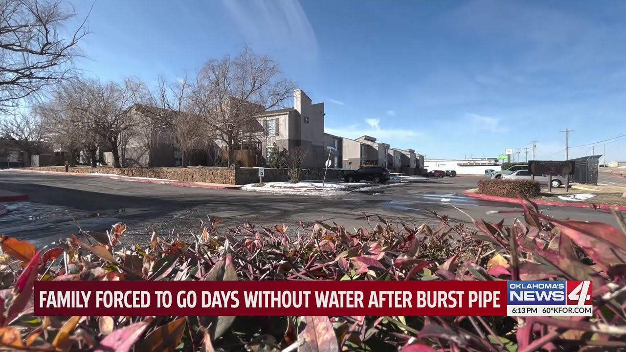 Family forced to go days without water after burst pipe