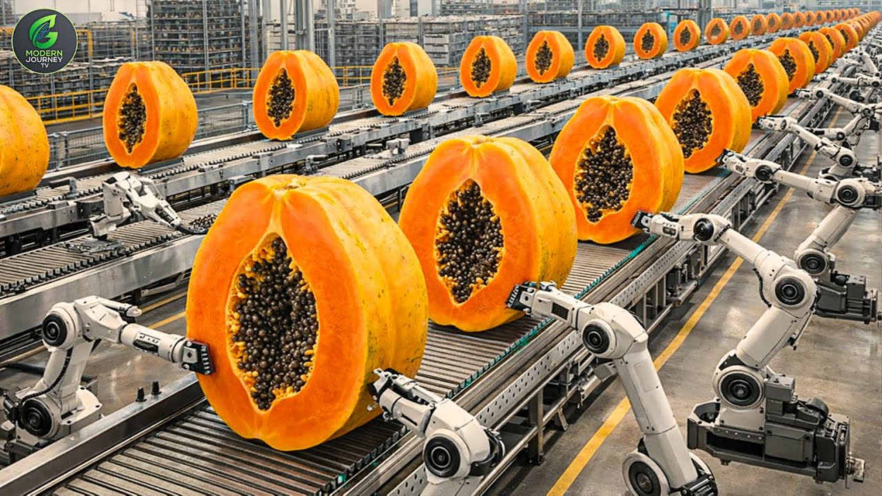 Inside a Modern Dried Papaya Factory: From Papaya Farm to Delicious Dried Papaya (Full Process)