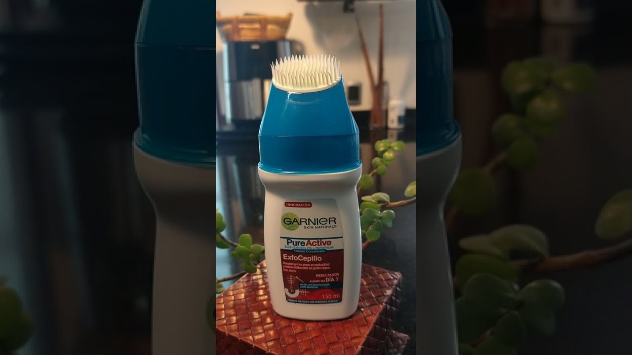 Anti Acné Pure Active de Garnier/ Ácido Salicilico 2% y cepillo exfoliante.