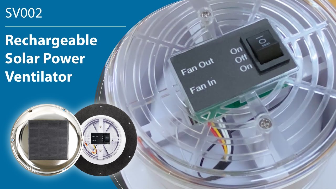 Rechargeable Solar Power Ventilator - SV002