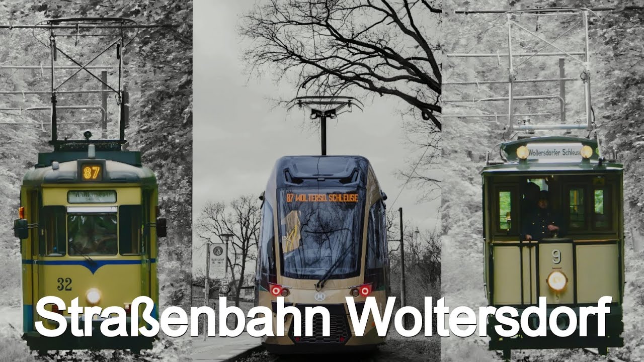 Straßenbahn Woltersdorf - Moderus Gamma LF10 AC BD + Gotha Triebwagen T57 + Lindner Triebwagen [HD]