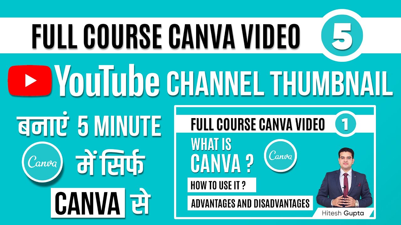 How to create YouTube Thumbnails in Canva | Canva se Thumbnail Kaise Banaye FREE | #canvathumbnail