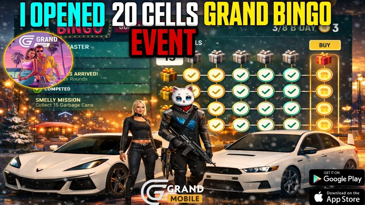 😱 I OPENED 20 BINGO CELLS! Completed GRAND BINGO Tasks FAST! | Grand Mobile RP Life Simulator
