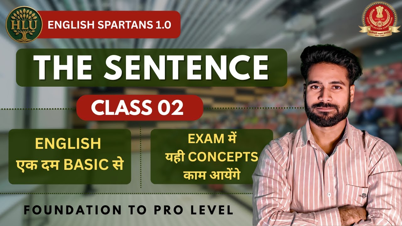 Basics of English Grammar | Class 02 | English Spartan 1.0 | | English for All Competitive Exams