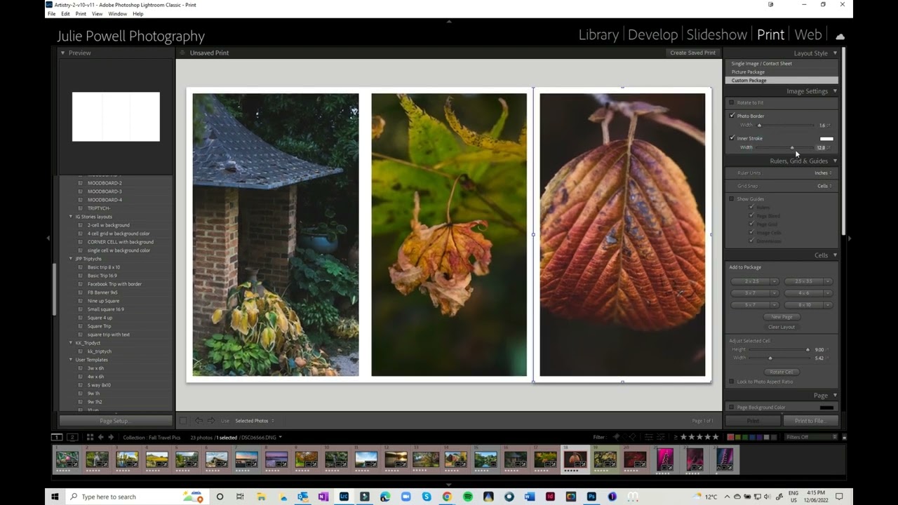 Using the Lightroom Print Module