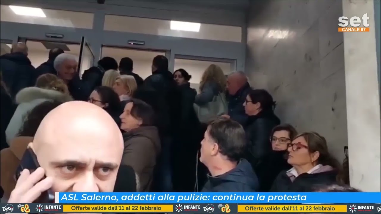 ASL Salerno, addetti alla pulizie: continua la protesta