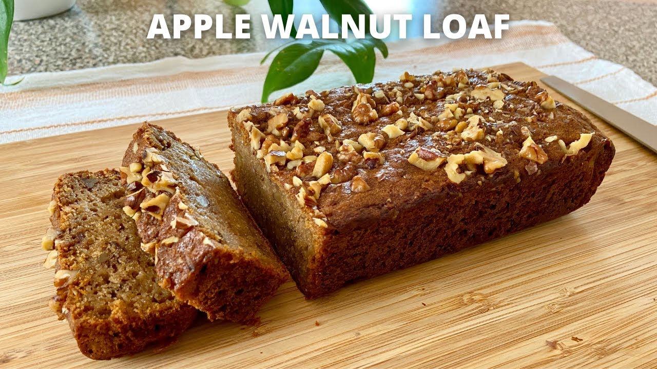 The BEST EVER Apple Walnut Loaf Cake Recipe