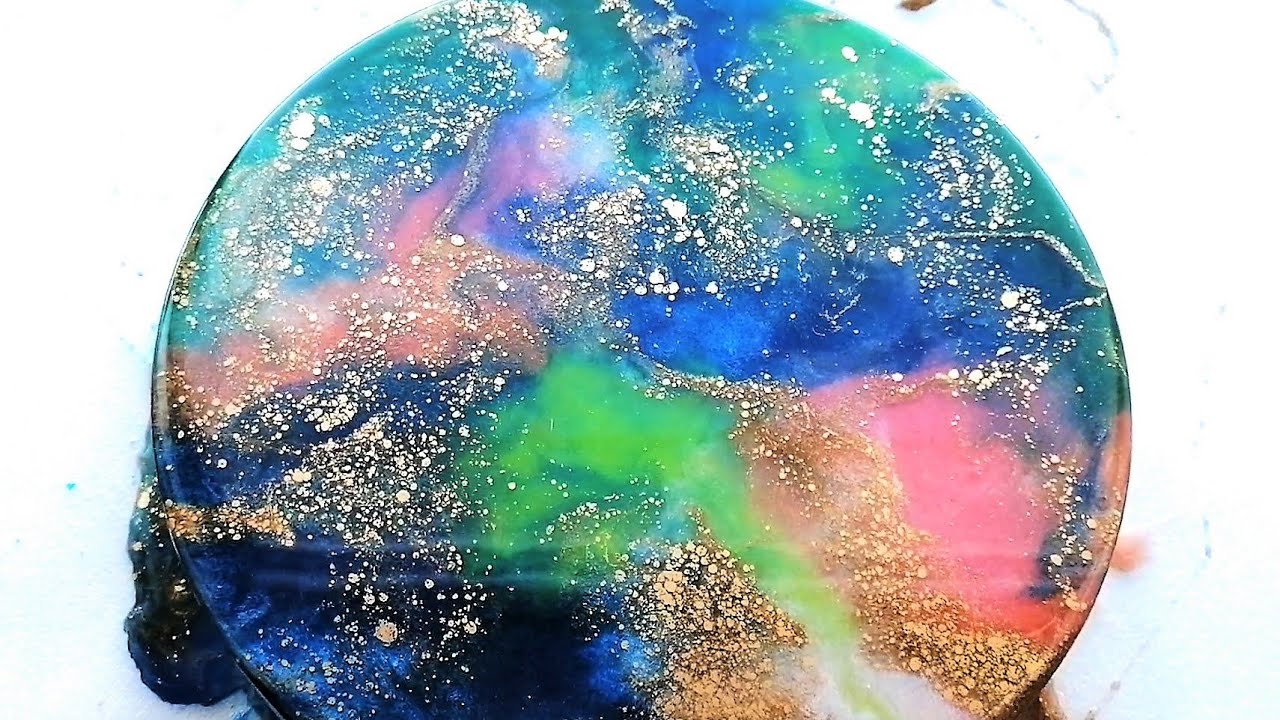 Colored Resin, Pop-up Gold, and Hair Dryer - Epoxy Resin Art