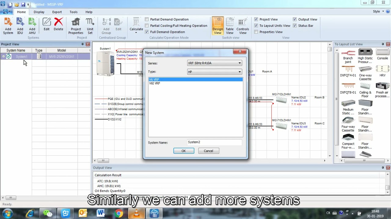 Selection VRF Midea Metode Drag and Drop | MSSP | HBT | HVAC BUILDING TECHNOLOGI