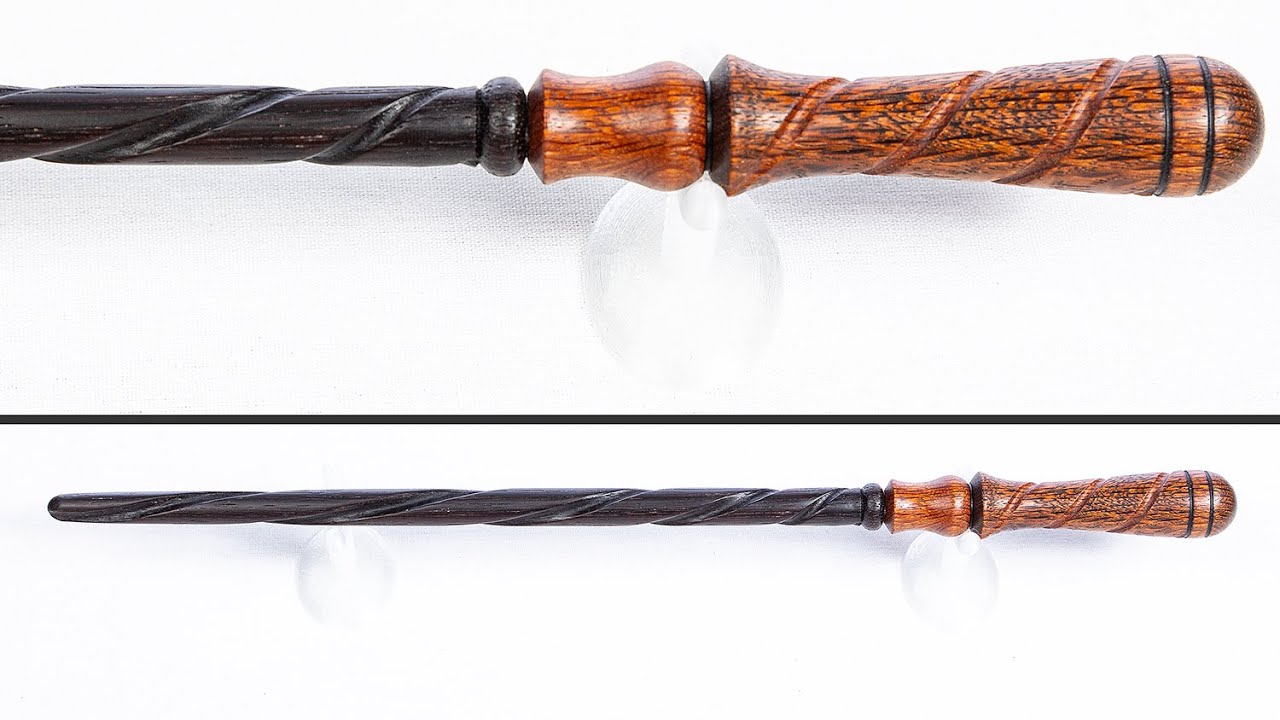 Spiraled Wenge and Leopardwood wand (self punishment)
